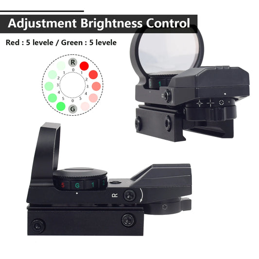 FUSEEND Tactical Holographic Red & Green Dot Collimator Sight