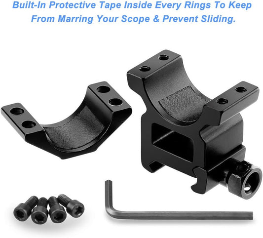 Scope Mount Rings for 30mm Picatinny/Weaver Rail Medium & Low Profile Scope Rings