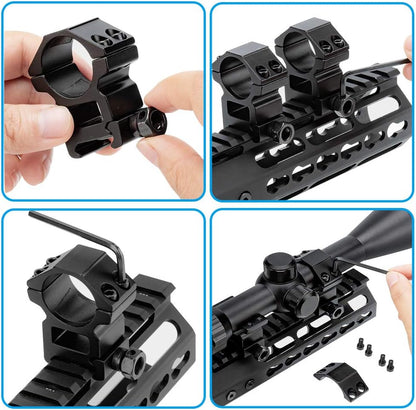 Scope Mount Rings for 30mm Picatinny/Weaver Rail Medium & Low Profile Scope Rings