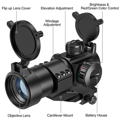 M3 Tactical Optical Scope Holographic Red Green Dot Reticle Collimator Sight