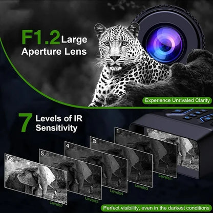 Upgraded Night Vision Goggles 4K Night Vision Binoculars, 4.5" Large Screen